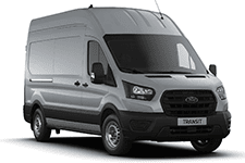 Silver Ford Transit Long Wheelbase